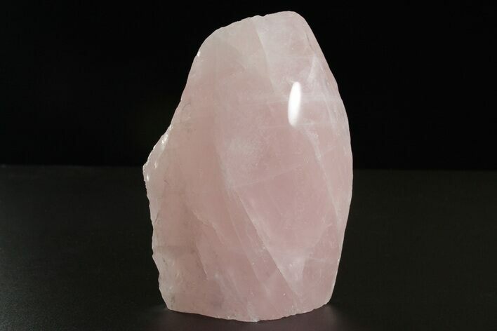 Free-Standing, Polished Rose Quartz - Single Side Polished #341767